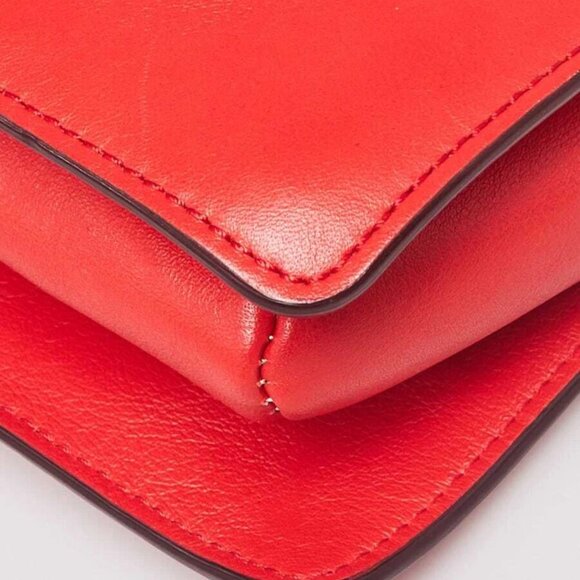 Chloe Red Leather and Suede Small Faye Crossbody Bag - Picture 4 of 12